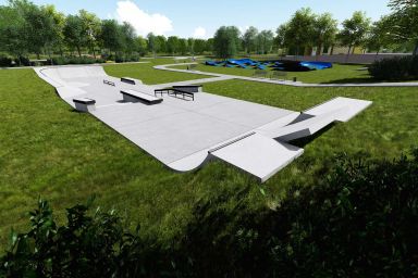 Projekt skateparku betonowego - Sobótka