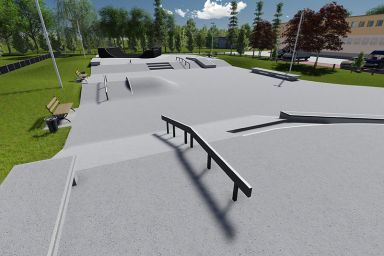 Projekt skateparku betonowego - Będzin