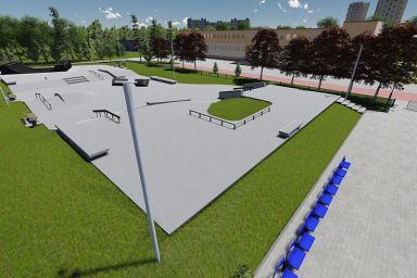 Projekt skateparku betonowego - Będzin