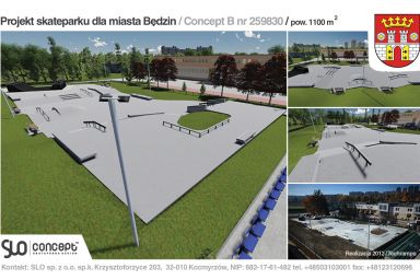 Projekt skateparku betonowego - Będzin