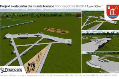 Projekt skateparku betonowego - Niemce