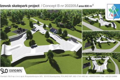 Projekt skateparku betonowego - Iżewsk