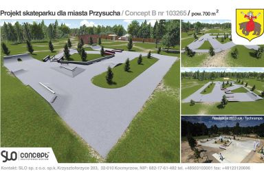 Projekt skateparku betonowego  - Przysucha