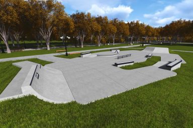 Projekt skateparku betonowego - Kołobrzeg