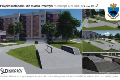 Projekt skateparku betonowego - Przemyśl