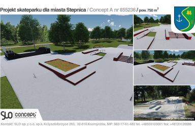 Projekt skateparku betonowego - Stepnica