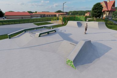 Projekt skateparku betonowego - Bystra Podhalańska