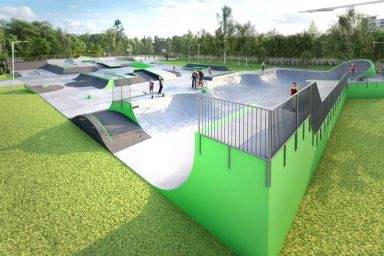 Projekt skateparku betonowego - Jaworzno (Podłęże Park)