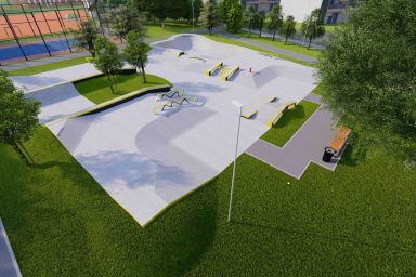 Projekt skateparku betonowego - Skatepark Wrocław (ul. Ślężna)
