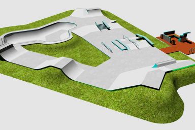 Projekt skateparku betonowego - Skatepark Knurów