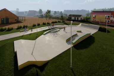 Project skateparku betonowego - Leszno