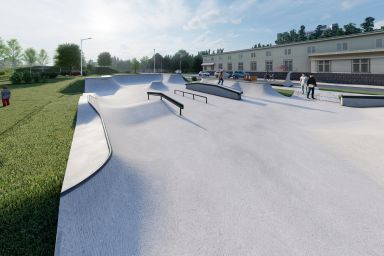 Projekt skateparku betonowego - Warszawa Wał Miedzeszyński