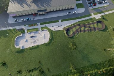 Projekt skateparku betonowego - Warszawa Wał Miedzeszyński