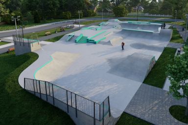Projekt skateparku betonowego - Zielonka 