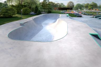 Projekt skateparku betonowego - Wojkowice 