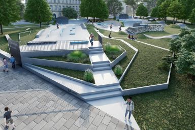 Concrete skatepark project- Ostroleka