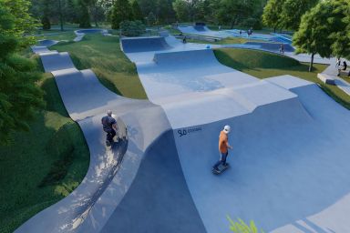 Projet de skatepark en béton - Ostrołęka