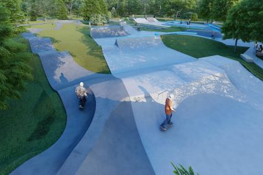 Projekt skateparku betonowego- Ostrołęka 