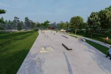 Skatepark ملموسة - Krakow os. رأي