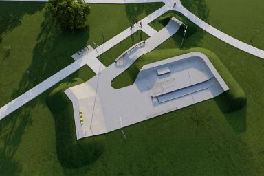 Projekt skateparku betonowego Ścinawa 