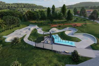 Projekt skateparku betonowego Sidzina 