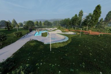 Projekt skateparku betonowego Sidzina 