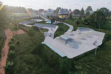 Projekt skateparku betonowego Sidzina 