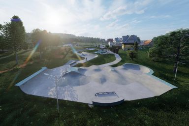 Projekt skateparku betonowego Sidzina 