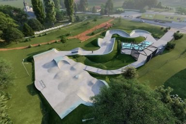 Projekt skateparku betonowego Sidzina 