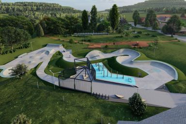 Projekt skateparku betonowego Sidzina 