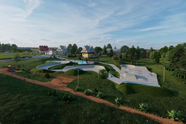 Projekt skateparku betonowego Sidzina 