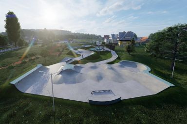 Projekt skateparku betonowego Sidzina 