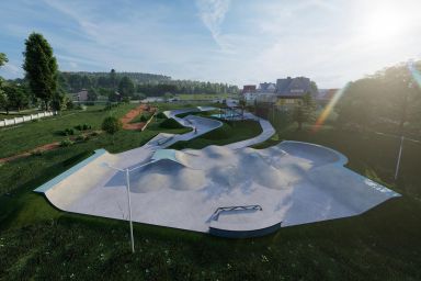 Projekt skateparku betonowego Sidzina 