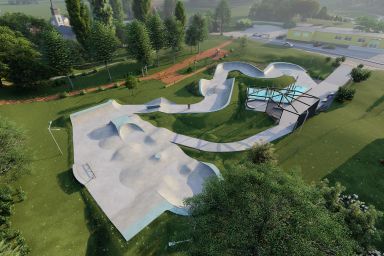 Projekt skateparku betonowego Sidzina 