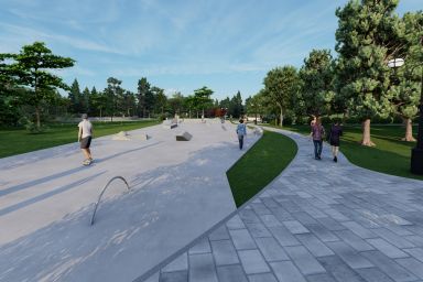 Projekt skateparku betonowego - Kraków os. Widok