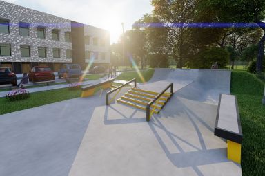 Projekt skateparku betonowego - Walim (ul. Boczna)