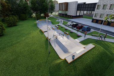 Projekt skateparku betonowego - Walim (ul. Boczna)