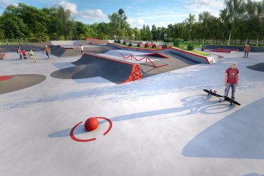 Projekt skateparku betonowego - Jaworzno (Park Podłęże)