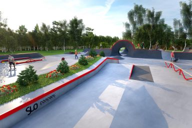 Skatepark-prosjekt i betong - Jaworzno (Podłęże Park)