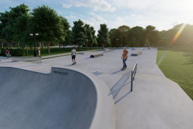 Skatepark betonowy - Kraków os. Widok