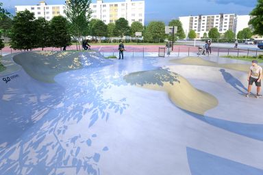 Projekt skateparku betonowego - Warszawa Wilanów