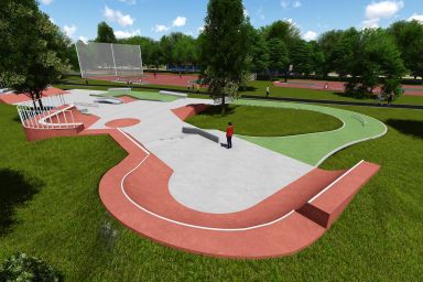 Skatepark project -Kraków - Park Jordana