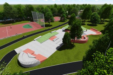 Skatepark project -Kraków - Park Jordana