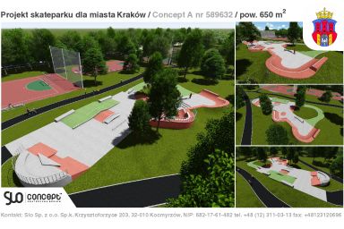 Skatepark project -Kraków - Park Jordana