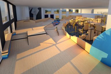 Projekt skateparku modułowego Indoor - Dubaj