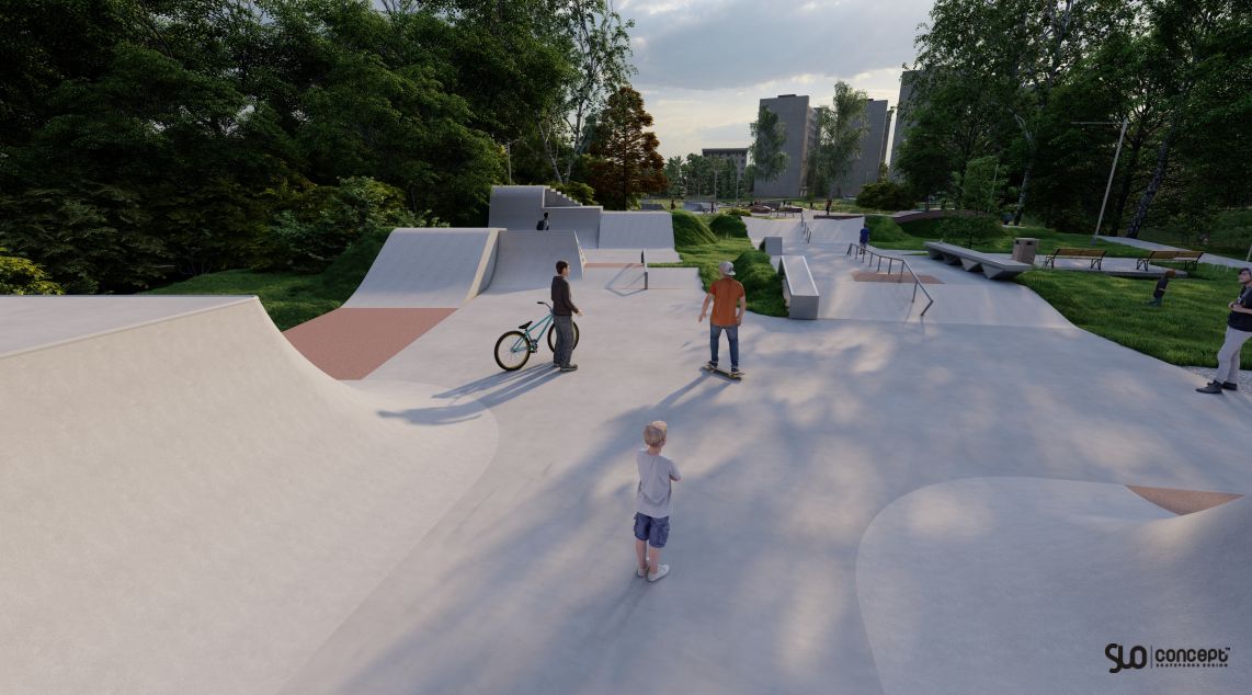 Skatepark Kielce - 3d renders