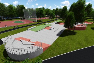 Skatepark project -Kraków - Park Jordana