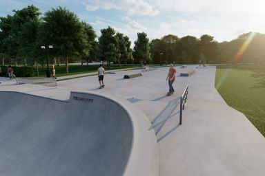 Concrete skatepark - Krakow os. View