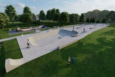 Concrete skatepark - Krakow os. View