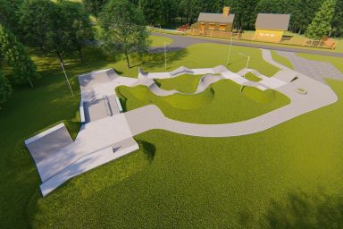 Projekt skateparku betonowego - Kraków (ul. Kąpielowa)